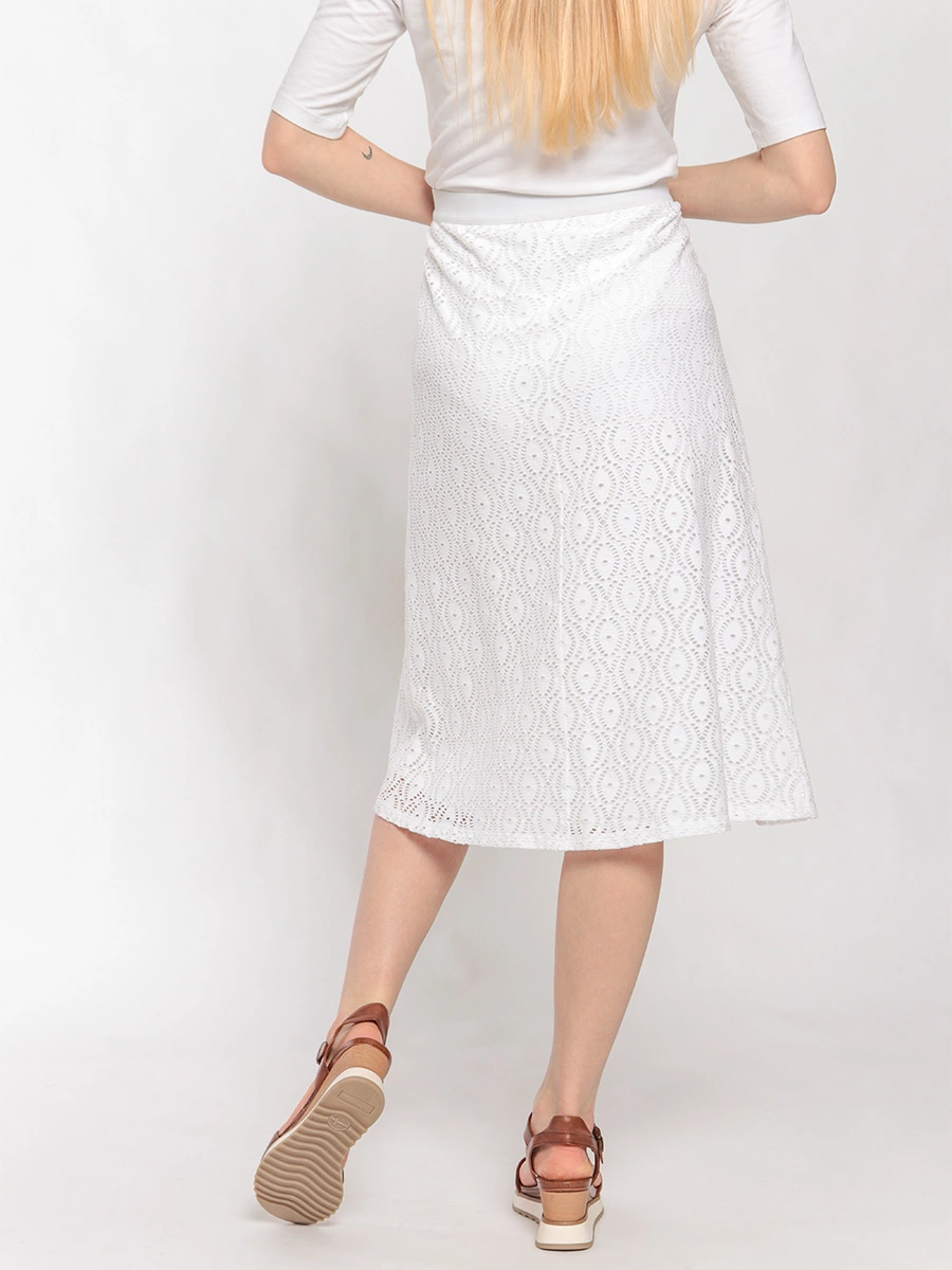 Белая кружевная юбка